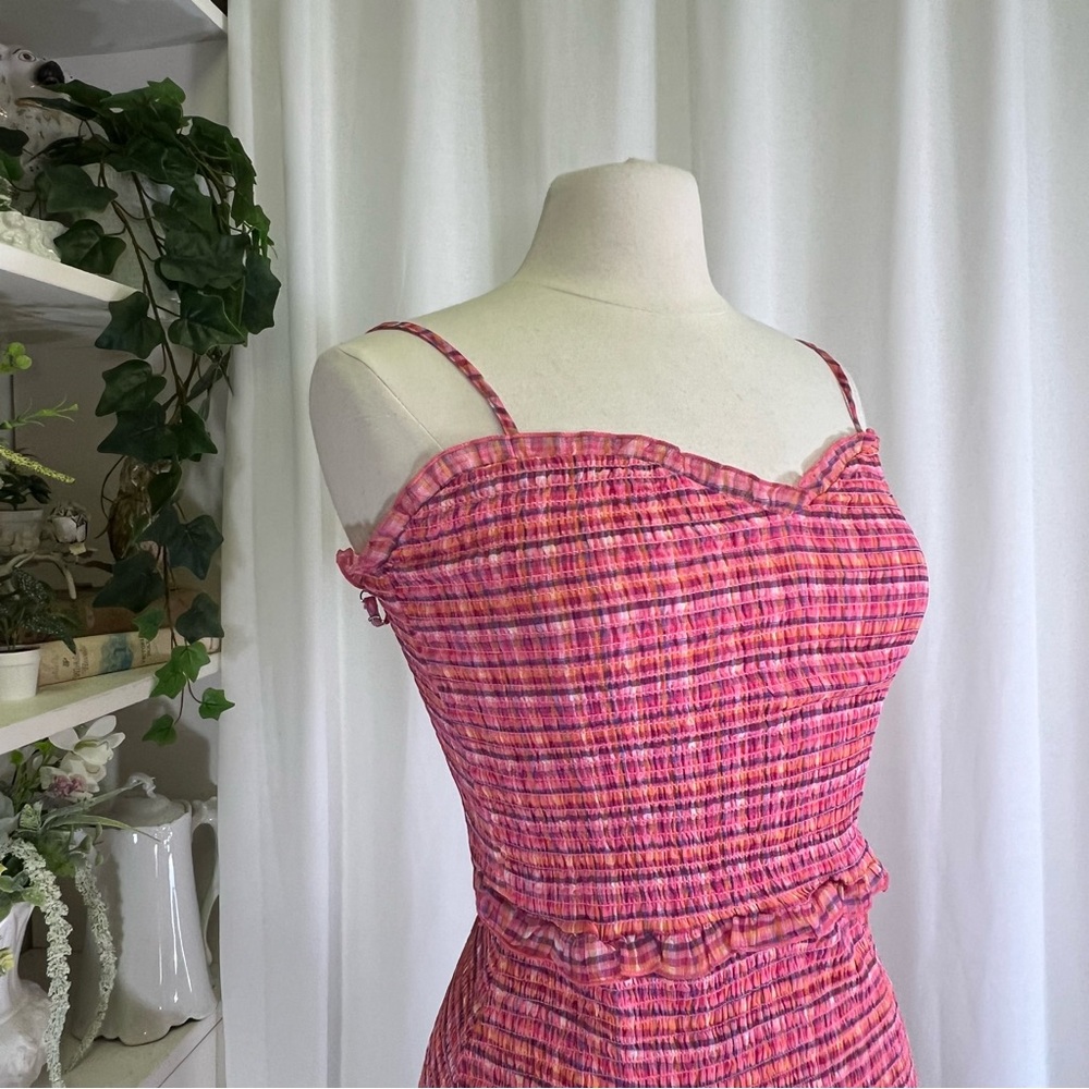 Koko and Mason Pink Plaid Spaghetti Strap Dress - Picture 5 of 14